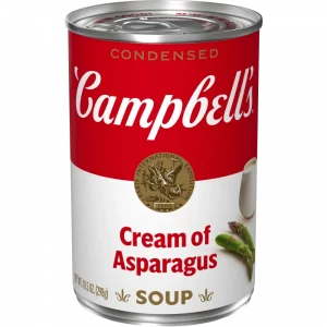 Sopa de crema de espárragos (Cream of Asparagus Soup).