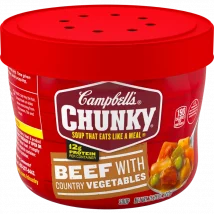 Campbell’s® Chunky® Sopa de res con vegetales de campo (Campbell’s® Chunky® Beef with Country Vegetables)
