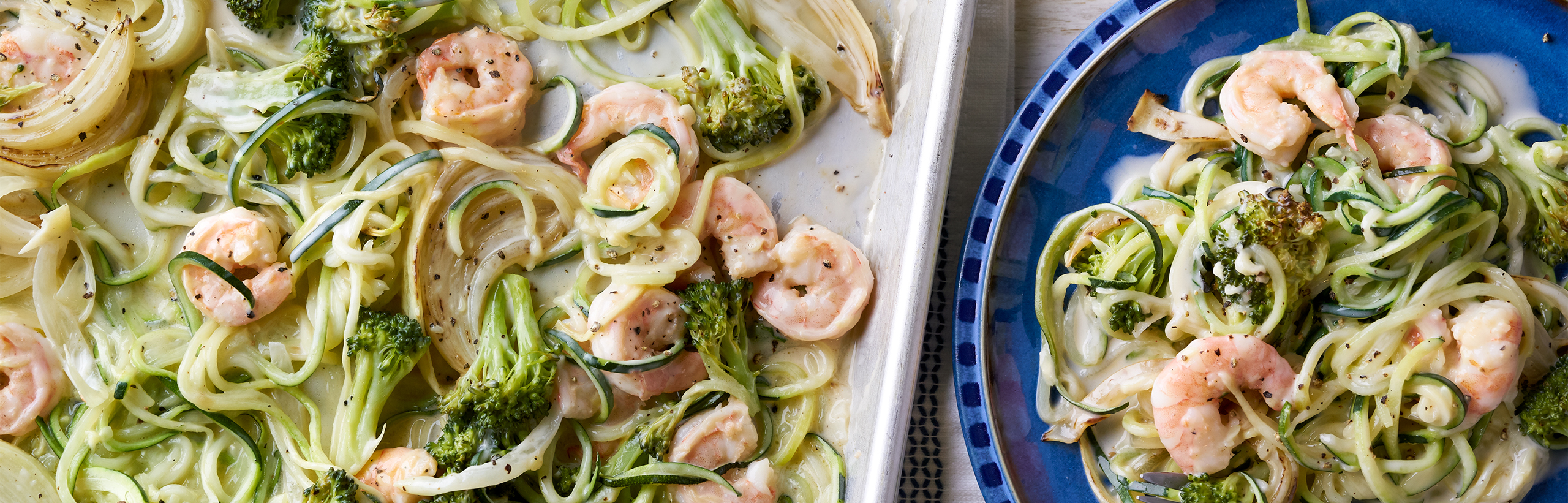 Sheet Pan Zucchini Noodle Alfredo - Prego® Pasta Sauces