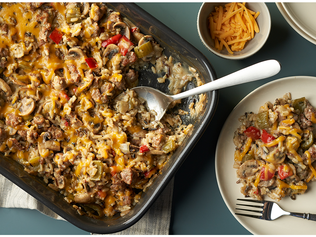 Hearty Sausage And Rice Casserole Swanson® Recipes