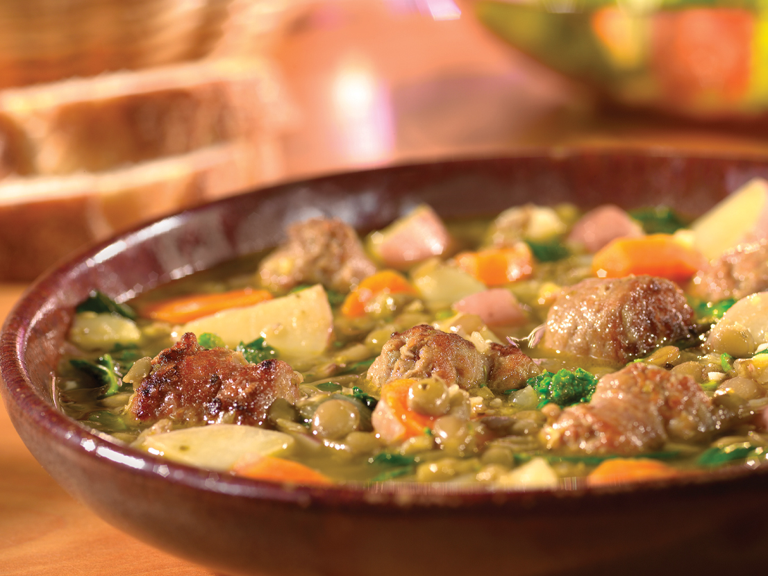 Italian Sausage & Lentil Stew | Swanson® Recipes