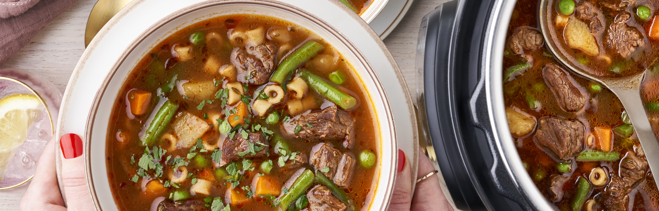 Beef and veggie soup instant online pot