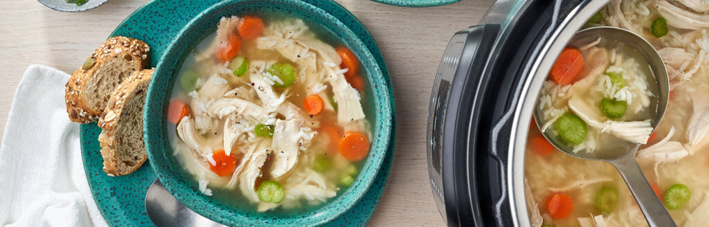 Instant Pot® Chicken Rice Soup | Swanson® Recipes