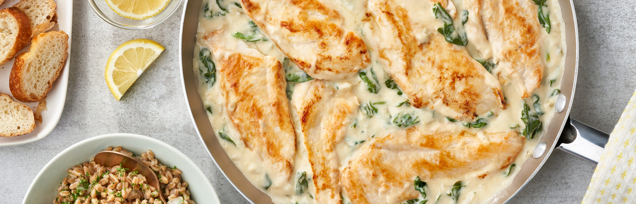 Healthy Lemon Chicken Scallopini with Spinach - Campbell Soup Company